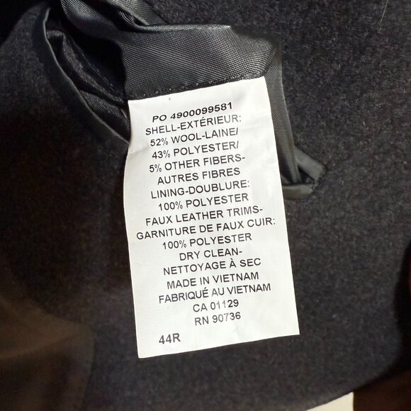 Calvin Klein Wool Mix Winter Top Coat - Picture 4 of 4